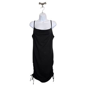 🔴 3/$15 Socialite Cowl Neck Ruched Side Dress Black Mini Spaghetti Strap S